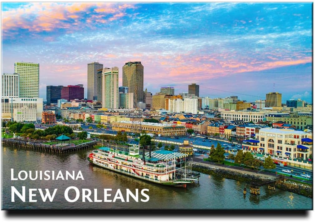 New Orleans Fridge Magnet Louisiana Travel Souvenir Mississippi River