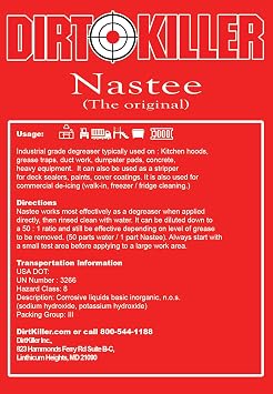 Nastee - Remove Oil Stains From Concrete - Industrial Degreaser - Concrete cleaner - Wash Concrete