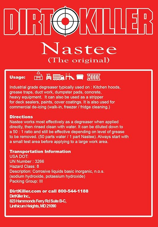 Nastee - Remove Oil Stains From Concrete - Industrial Degreaser - Concrete cleaner - Wash Concrete