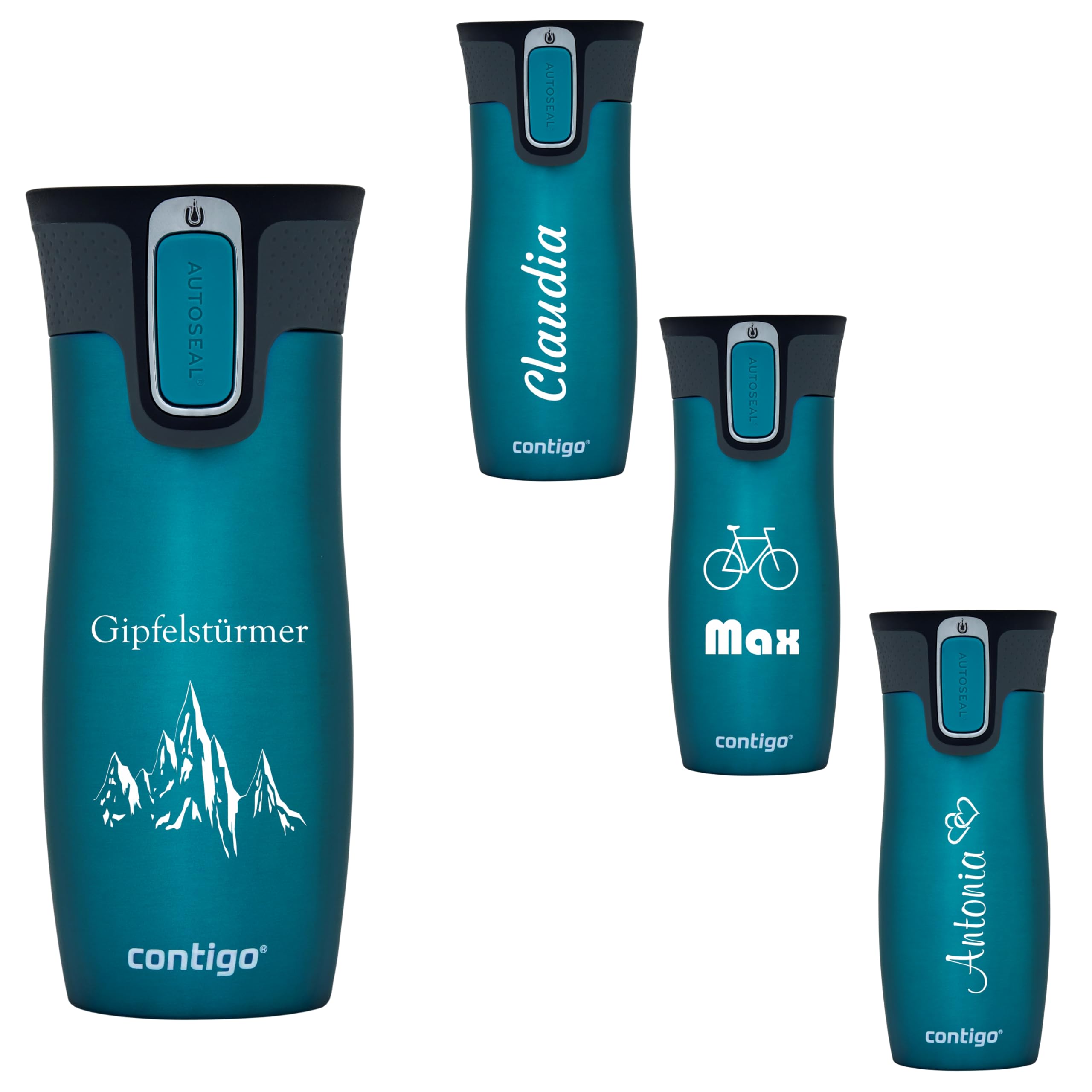 Contigo Taza térmica West Loop con grabado de acero inoxidable, taza de viaje, taza de café a prueba de fugas (Biscay Bay)