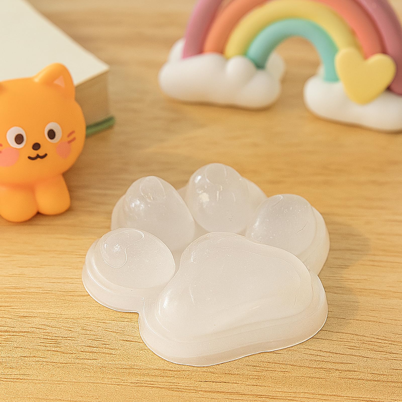 Amazon | 特大サイズ 透明ぷにぷに猫の肉球スクイーズ 超柔らか＆癒し
