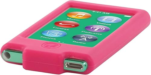 Miniatura 3 de Funda de silicona para iPod Nano 7 generación, color rosa, pieza de repuesto del paquete completo TuneBand