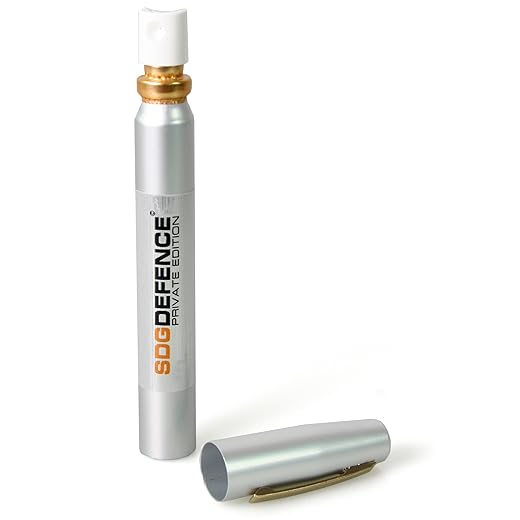 SDG-DEFENCE Pfefferspray im Slim-Design zur Selbstverteidigung, 12 ml (1075€/l)