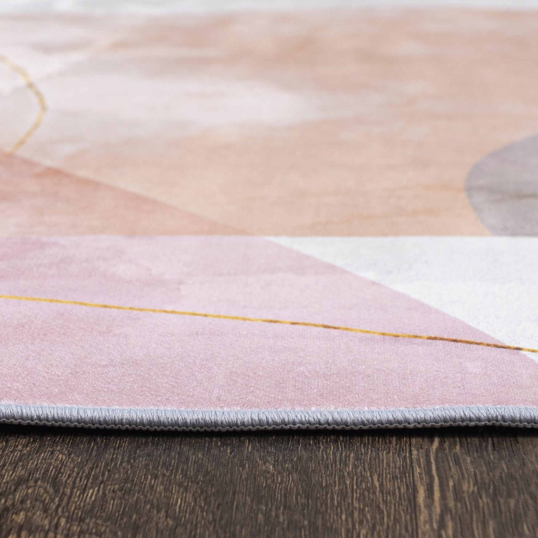 Mazovia tappeto Salotto Moderno Pelo Corto - Tappeti Soggiorno Lavabili, Antiscivolo - 200x300cm Rosa Viola Pastello
