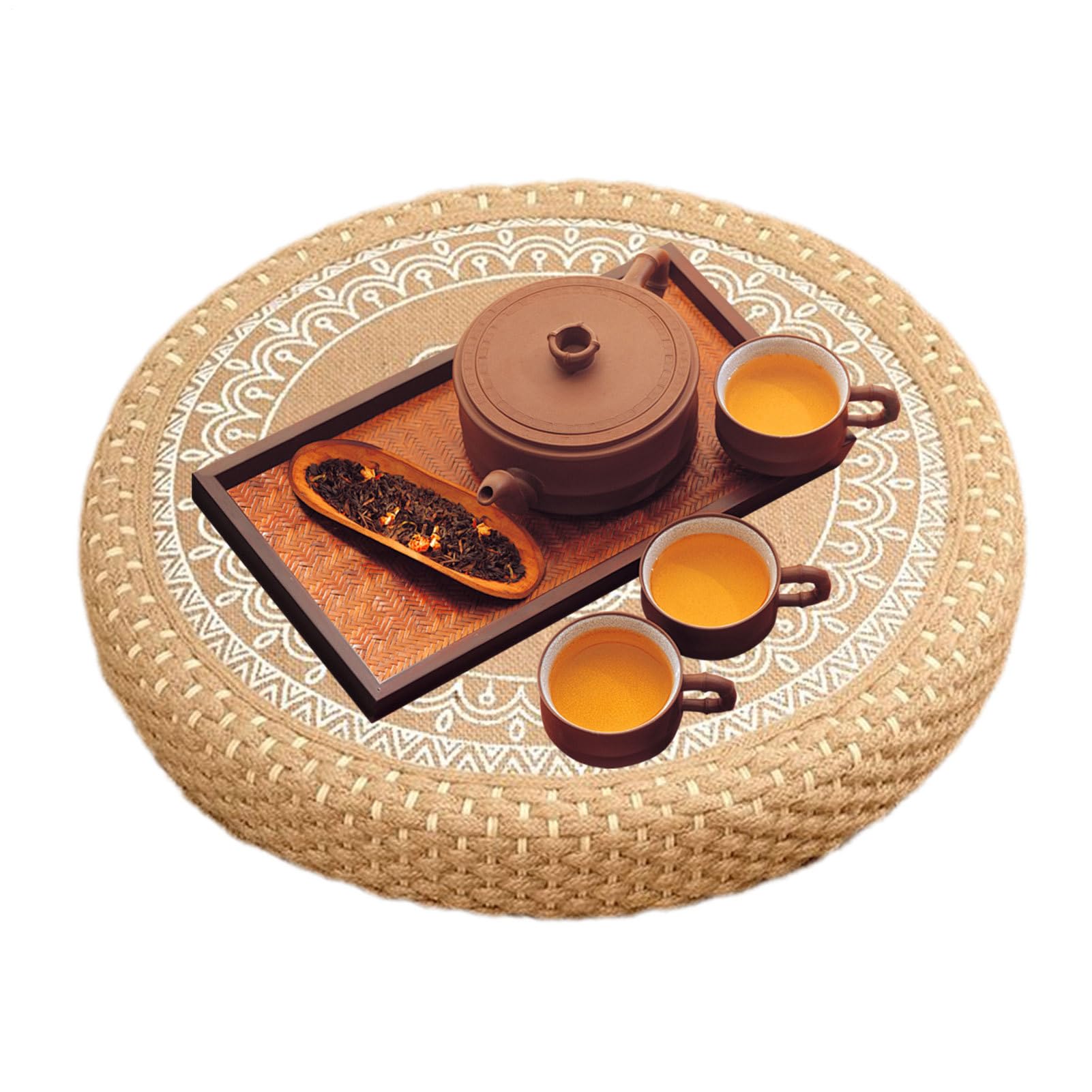 Cojín de Meditación para el Suelo Transpirable, Tejido A Mano, Estable,