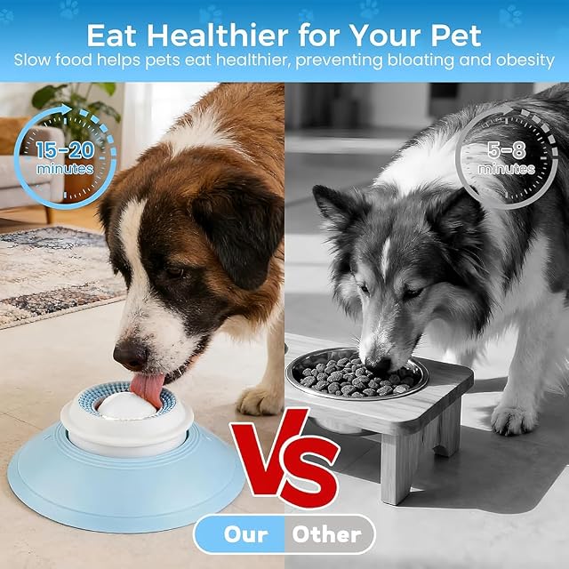 Foto 6 de 8 de DVSWDMA Cuenco para Lamer Mascotas con Ventosa para Perros y Gatos, Juguete para Lamer Perros