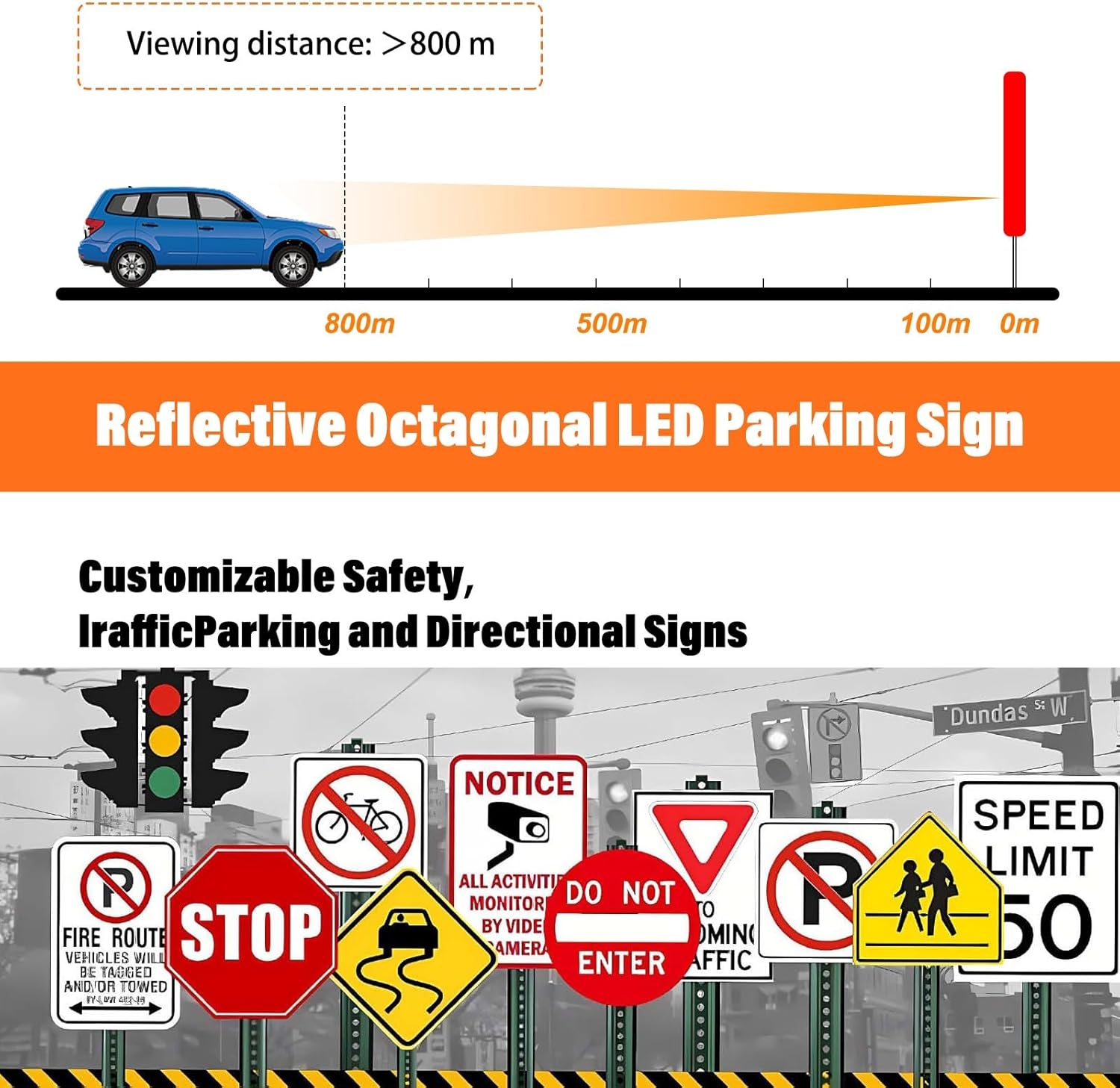 Solar Powered Flashing Stop Sign 24in/32in Traffic Stop Sign with Reflective Aluminum Frame High Visibility Waterproof LED Road for Intersection Highway Construction and Parking(24in)