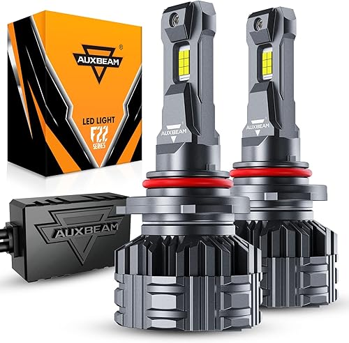 Auxbeam Bombillas de luz antiniebla 9005HB3 serie F22 2024, 24000 lm, 700% más brillante, bombillas de 110 W, kit de luz blanca fría 9005 de 6500 K