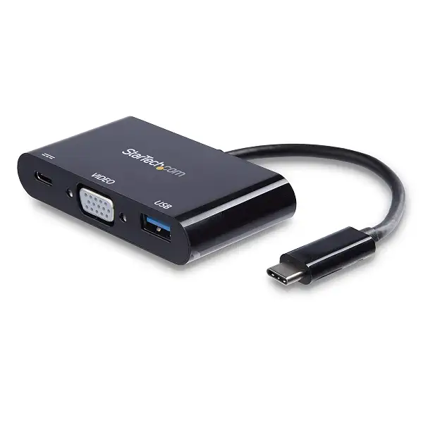 StarTech Adaptador Multipuertos USB-C a VGA con USB-A 3.0 y Power Delivery