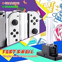 Vista 6 de SIKEMAY Nintendo Switch Sports Accessories Kit, 20 in 1 Bundle for SwitchOLED Games, Tennis Badminton Rackets, Golf Clubs, Swords, Bowling Grip