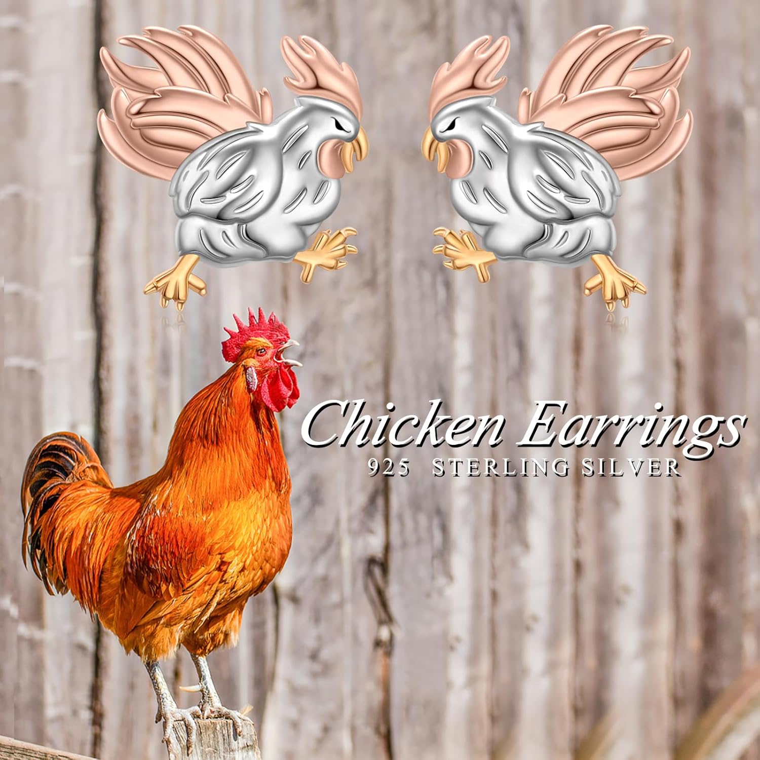 Yearace Animal Stud Earrings for Women 925 Sterling Silver Highland Cow Capybara Robin Bird Cat Bunny Stud Earrings Cute Animals Jewelry Gift for Women Girls - Image 5