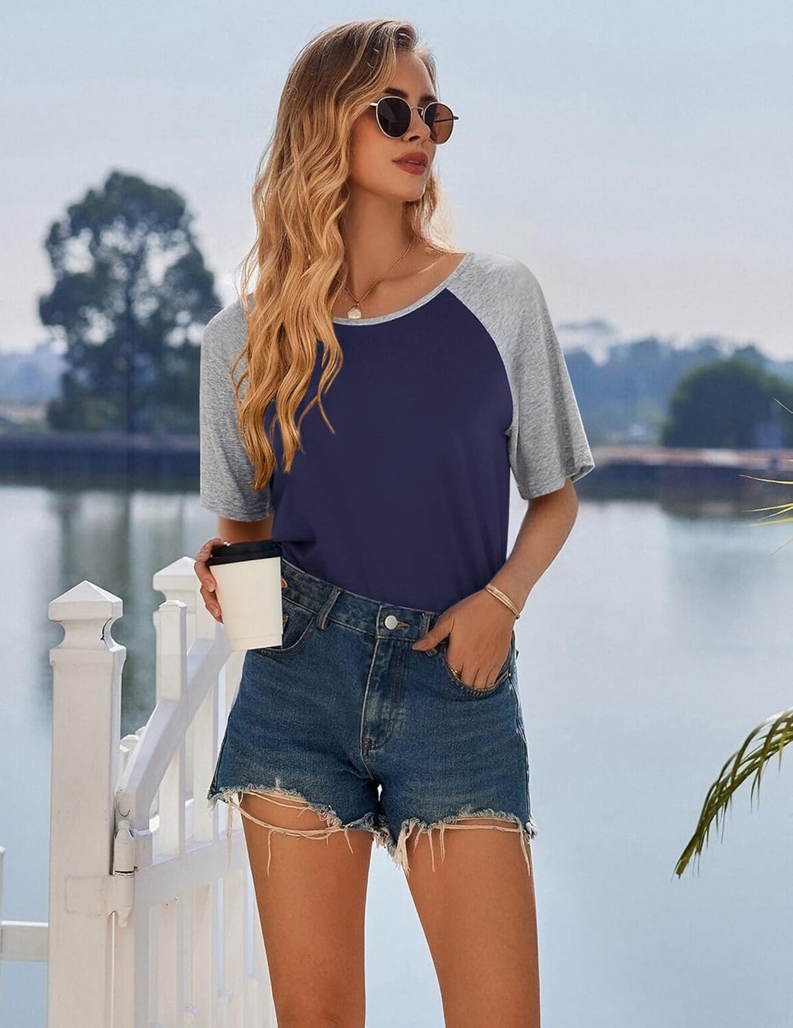 Ekouaer Nightgowns for Women Cotton Night Gown 3 Pack Sleep Shirts Short Sleeve Nightshirt Soft Sleepwear Nightdress - Image 6