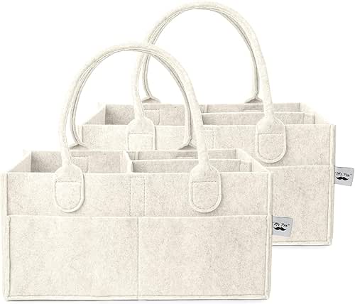 Mr. Pen- Baby Diaper Caddy Organizer, 2 Pack, Beige, Baby