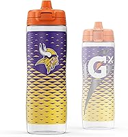 Vista 10 de Gatorade Gx NFL - Botellas antideslizantes para apretar, 30 onzas líquidas, sistema de hidratación Gx Miami Dolphins