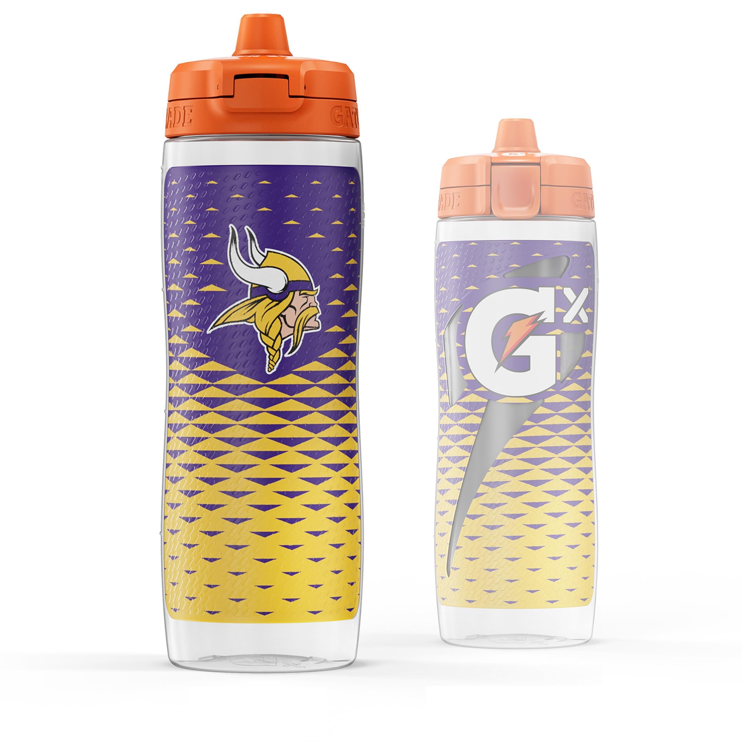 Gatorade Gx NFL Non-Slip Squeeze Bottles, 30 fl oz, Gx Hydration System
