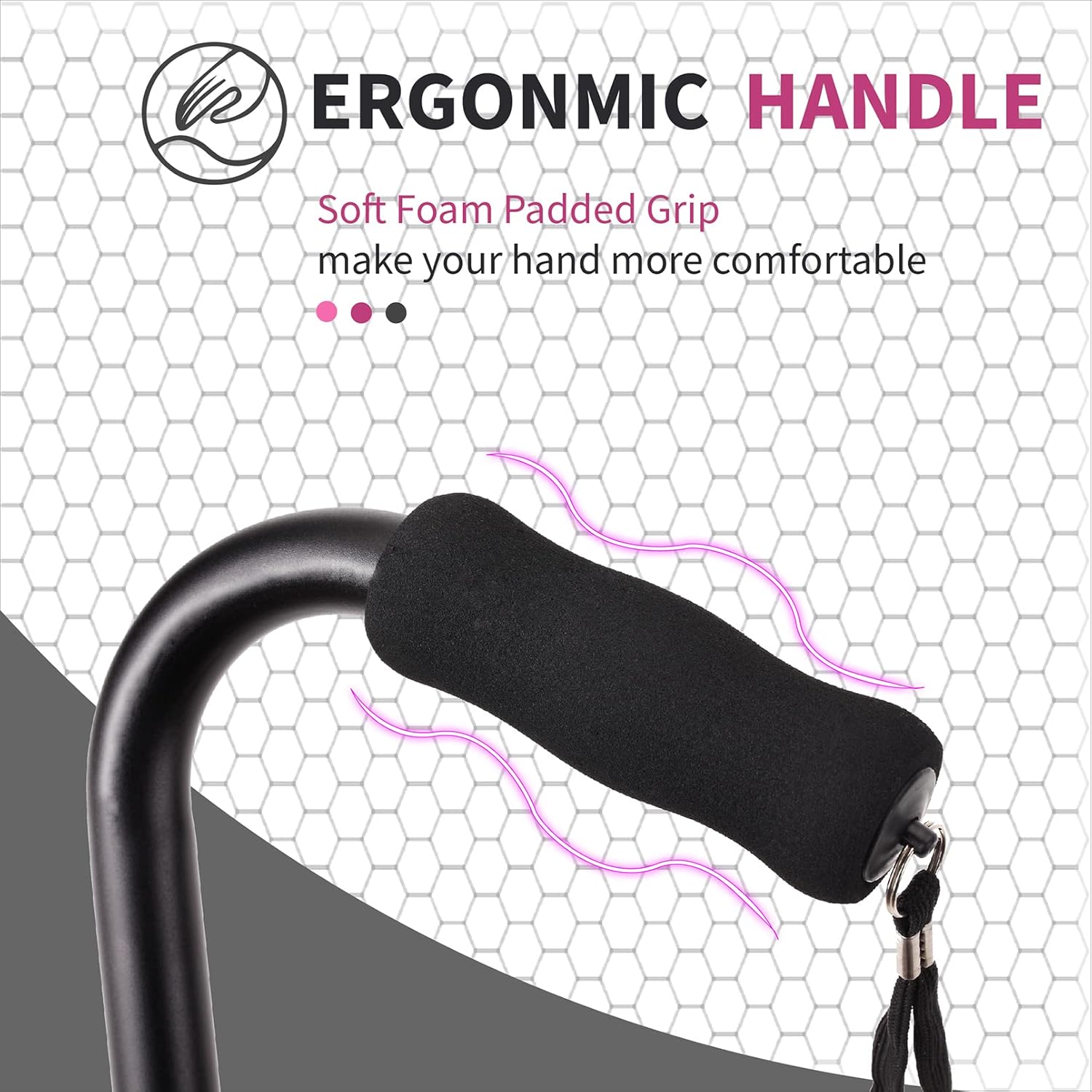 LIXIANG Walking Canes Stablize Women Quad Canes for Seniors & Adults Foldable Adjustable for Men & Women Heavy Duty Freestanding Cane for People with Leg Injuries 3 footings