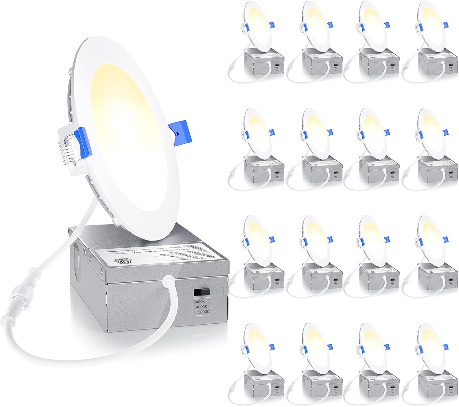 Ensenior 16 Pack UltraThin LED Recessed Lighting 4 Inch 3CCT with