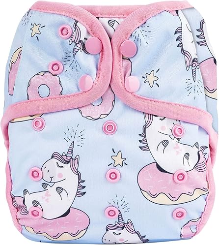 Miniatura 13 de OsoCozy Fundas de pañales de tela reutilizables de talla única, ajuste a presión ajustable y refuerzos de doble pierna para bebés niños y niñas de 8