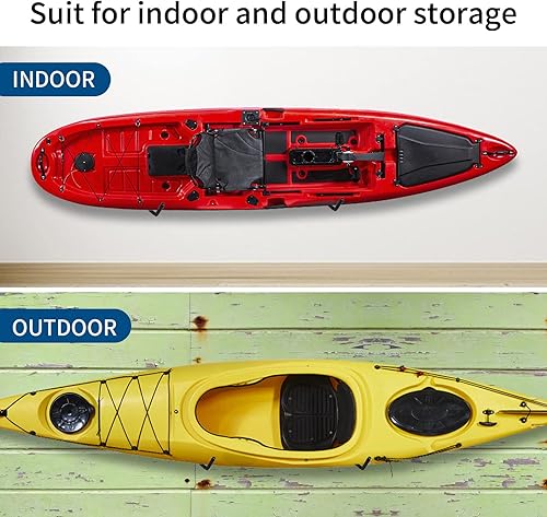 Miniatura 5 de TNINE Ganchos de almacenamiento de garaje paquete de 4 perchas de canoa para colgar canoa tablas de surf escaleras sillas de playa bicicletas de