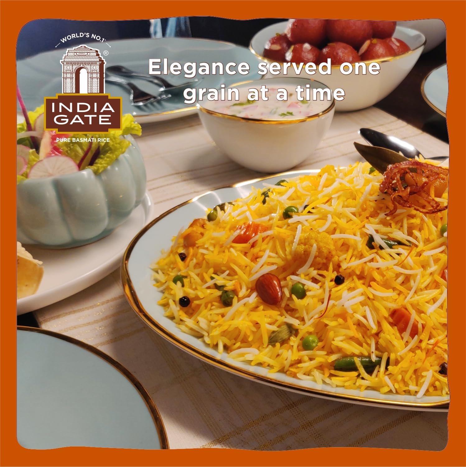 INDIA GATE - Golden Sella Basmati Reis - 4 X 5 KG - Multipack