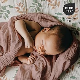 Muslin Swaddle Blankets for Newborn, 3 Pack Breathable Soft Receiving Blanket, Large 38 x 40 inches Swaddle Wrap Burping Clothes Diapers, Essentials Infant Shower Items, Toddler Gift (Gentle Colors)