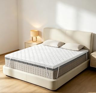 Extra Firm Mattress Topper Full Size 3 Inch, Firm to Extra Firm Mattress Pad with Dual Sides Flippable for Back Pain, High-Density Support Bed Topper with Washable Cover, CertiPUR-US, 75" x 54"