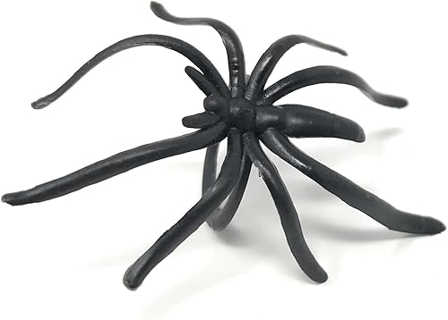 Miniatura 4 de Funiverse Surtido de 288 anillos de araña de Halloween a granel, naranja, morado, negro y espeluznante que brilla en la oscuridad, recuerdos de