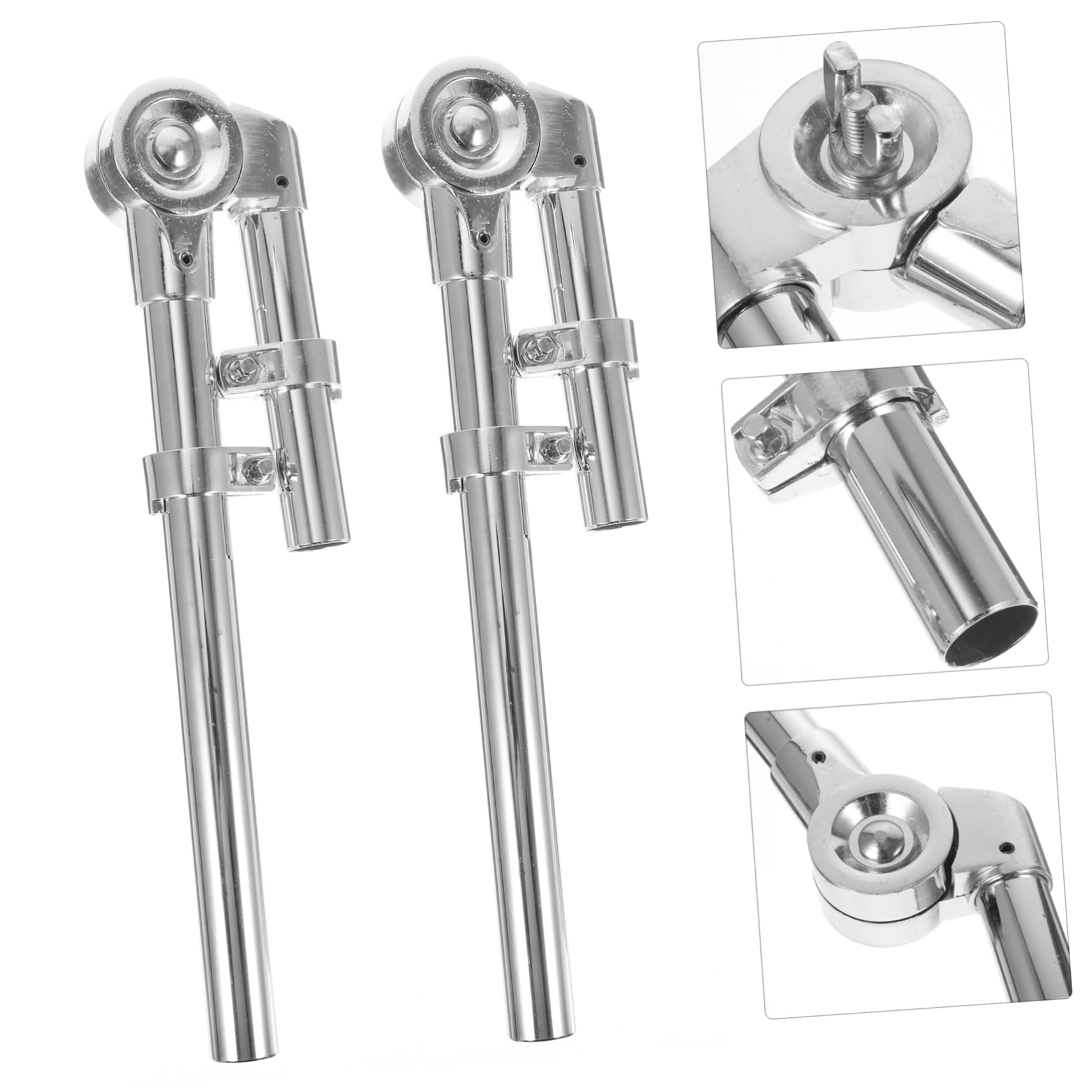 Support de Tom pour Batterie à Percussion en Métal Argenté, Stable et Facile à Utiliser, pour Fixation et Affichage D'instruments de Percussion