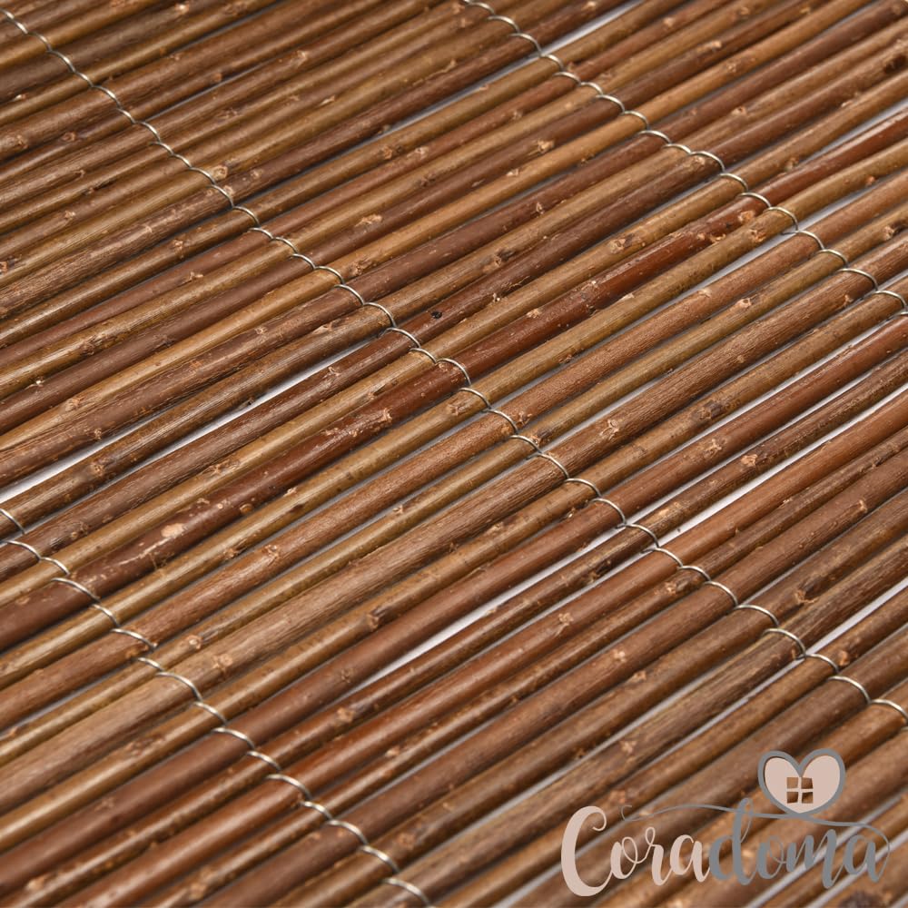 Weidenmatte Sichtschutz 175x500cm | Sichtschutzmatte aus Weide für Balkon, Garten und Terrasse | natürlicher Zaun Sichtschutz Balkonsichtschutz Lärmschutz Windschutz
