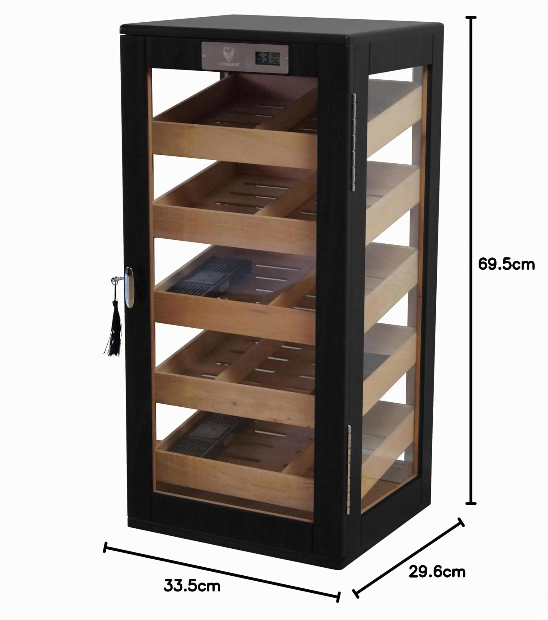 GERMANUS Humidor armadietto 33 Nero