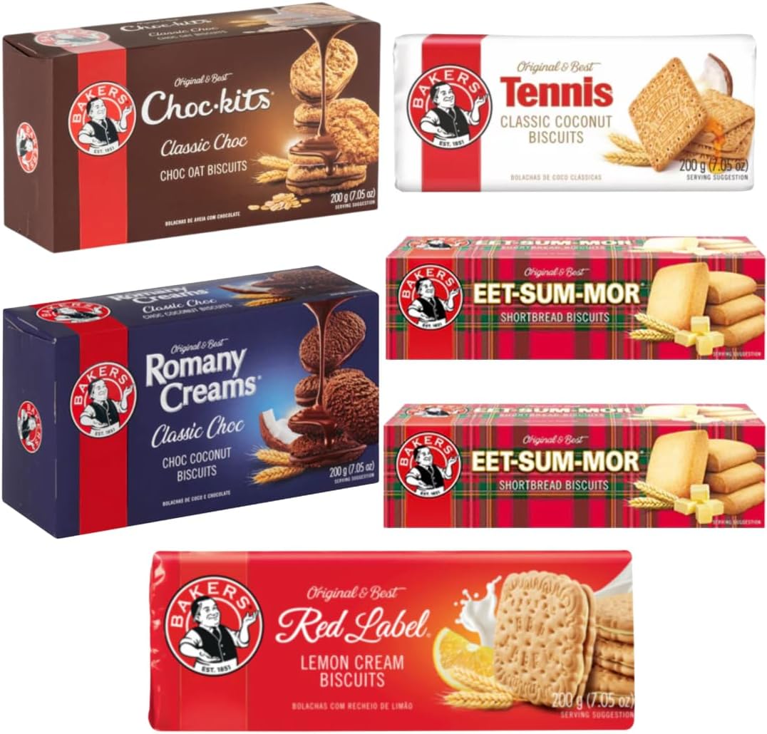 South African Snacks Biscuit Bundle | 6 Different Tasty Biscuit Types | Original & Beat x Bakers Biscuits