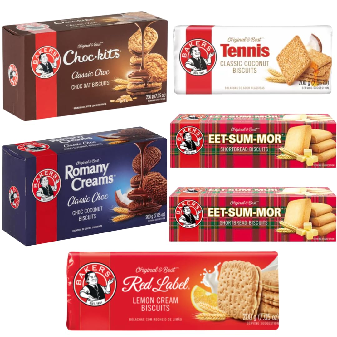 South African Snacks Biscuit Bundle | 6 Different Tasty Biscuit Types | Original & Beat x Bakers Biscuits