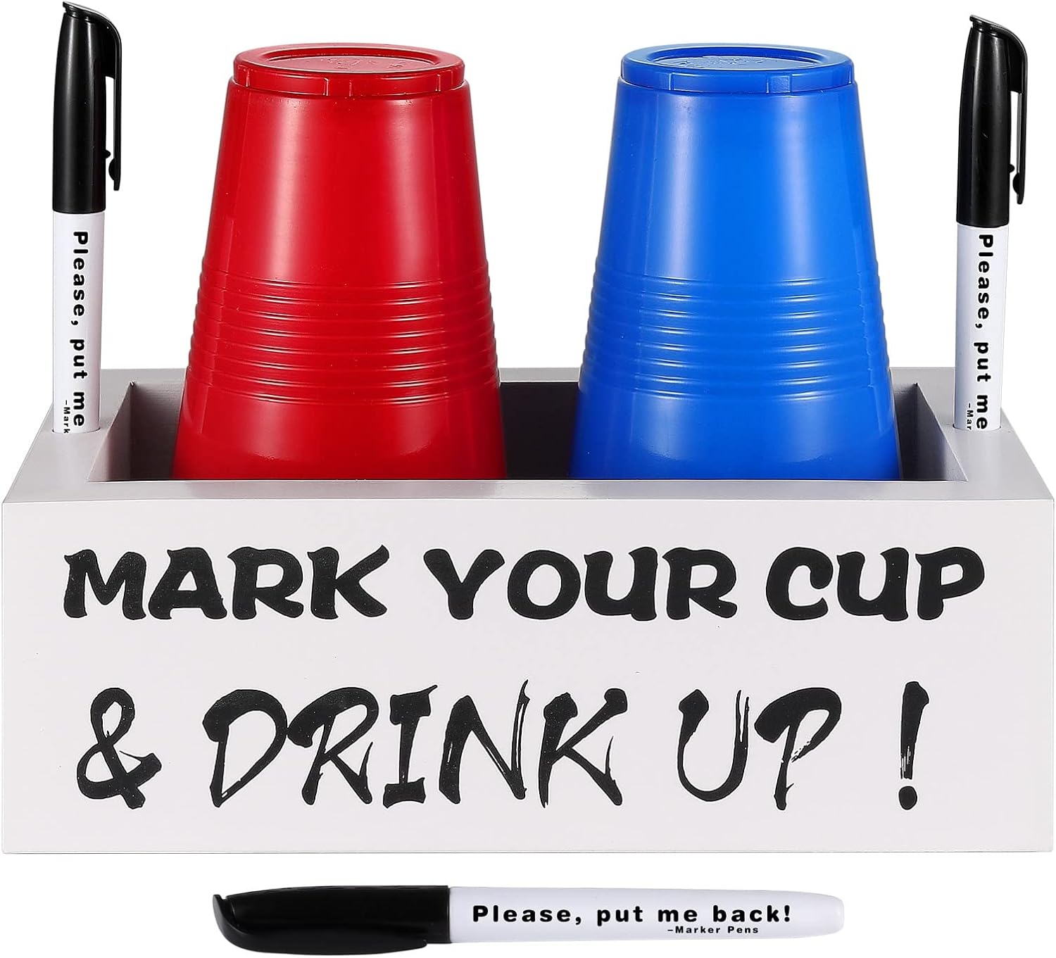 Solo Cup Holder with Marker Slot, Mark Your Cup and Drink