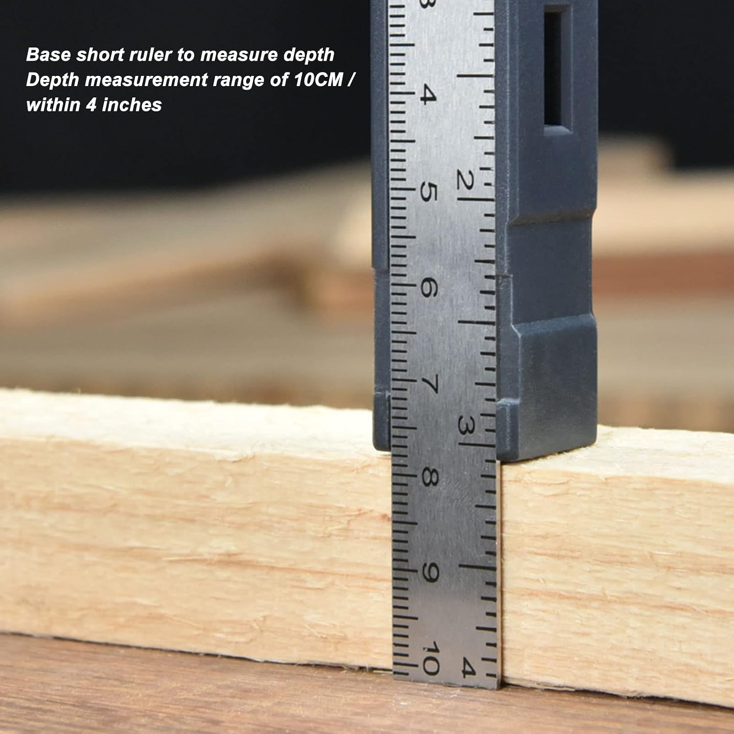 Hilitand 7 Inch Aluminum Alloy Rafter Square with Level, Carpenter Square Woodworking Ruler with Embedded Magnets and Short Ruler for Engineer Carpenter (Silver)