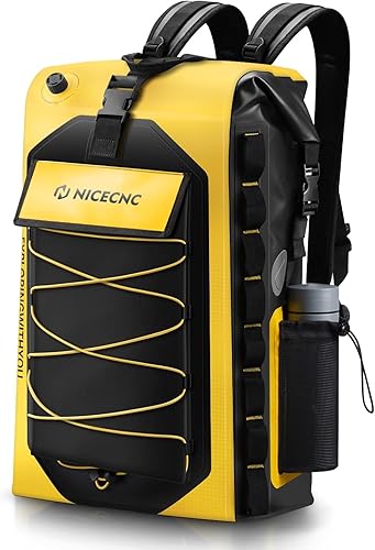 NICECNC Mochila impermeable para motocicleta, Amarillo, Talla única, Viajes