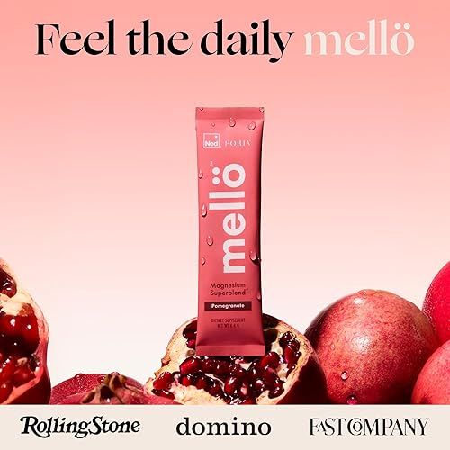 Miniatura 6 de mellö Magnesium Superblend Bundle - Granada y sin sabor - Glicinato de magnesio con L-teanina, GABA y minerales traza - Apoya el sueño, la