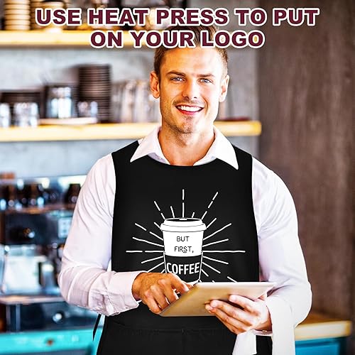 Miniatura 5 de TFTAFAN Delantal Cobbler Unisex Impermeable Delantal con 2 Bolsillos Profundos Art Smock para Pintar Limpieza Artiest Delantal Trabajo Cocina