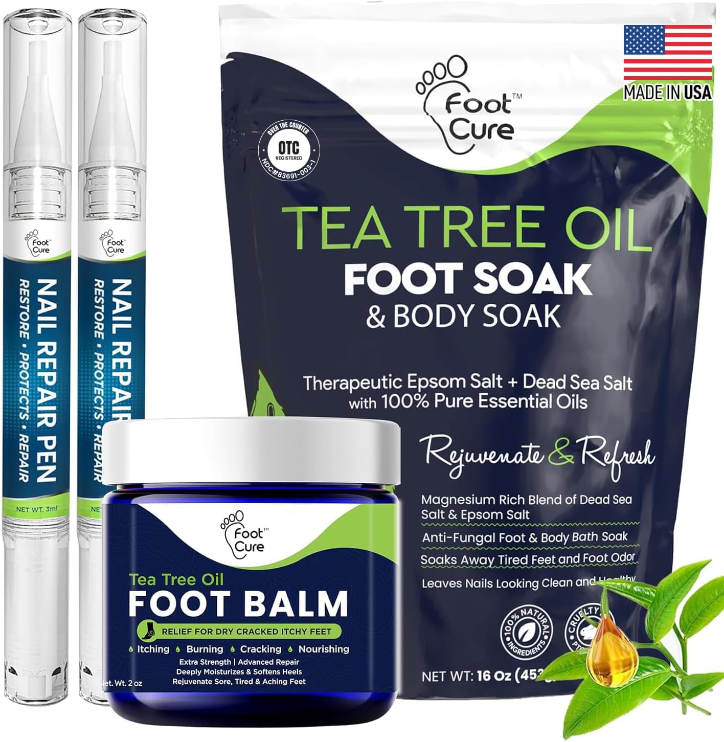 3 in 1 Foot Spa Kit with Nail Repair Pen