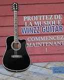 Winzz 4/4 Electro-Acoustic Guitar, Western Guitar Set for Adults and Beginners, Acoustic Guitar 41 Inch with 4-Band Equaliser (Dreadnought, Glossy, Black) - 6