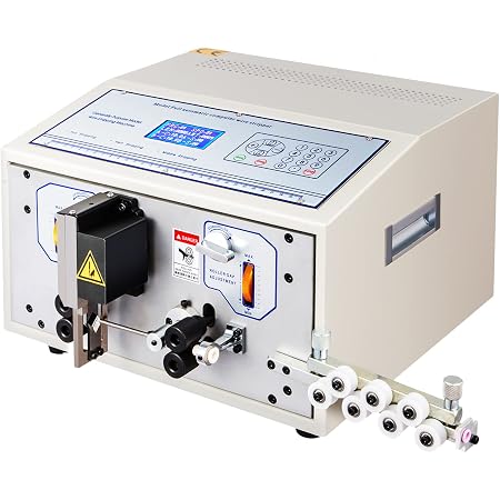 VEVOR SWT508-JE Automatic Wire Stripper Machine 0.1-8 mm², Computer Sheathed Wire Cutting and Stripping Machine Hard Tungsten Steel Blade, Wire Stripping Machine Four Wheel Drive - - Amazon.com