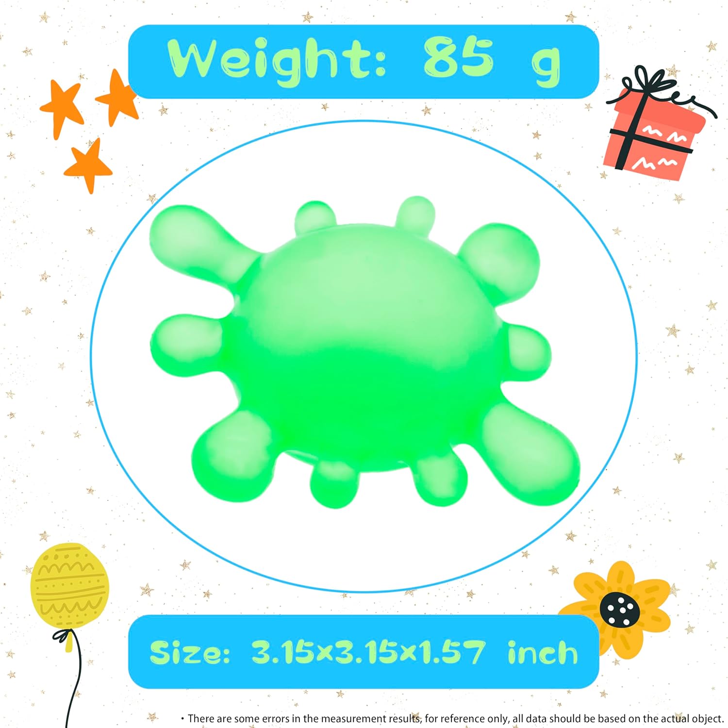 Splash Balls for Kids Adults Squeeze Toys, Sploot Sugar Filled Splat Balls for Boys and Girls Relieve Stress, Fidget Silicone Sensory Toys for Autism/ADHD, Squishy Anxiety Relief Toys for Gifts