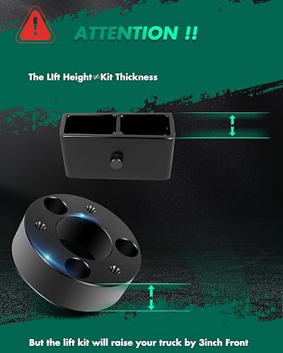 Miniatura 2 de SCITOO Kit de elevación de nivelación trasera delantera de 3 pulgadas para Nissan Frontier 2005-2023  Kit de elevación para Suzuki Equator 2009-2012