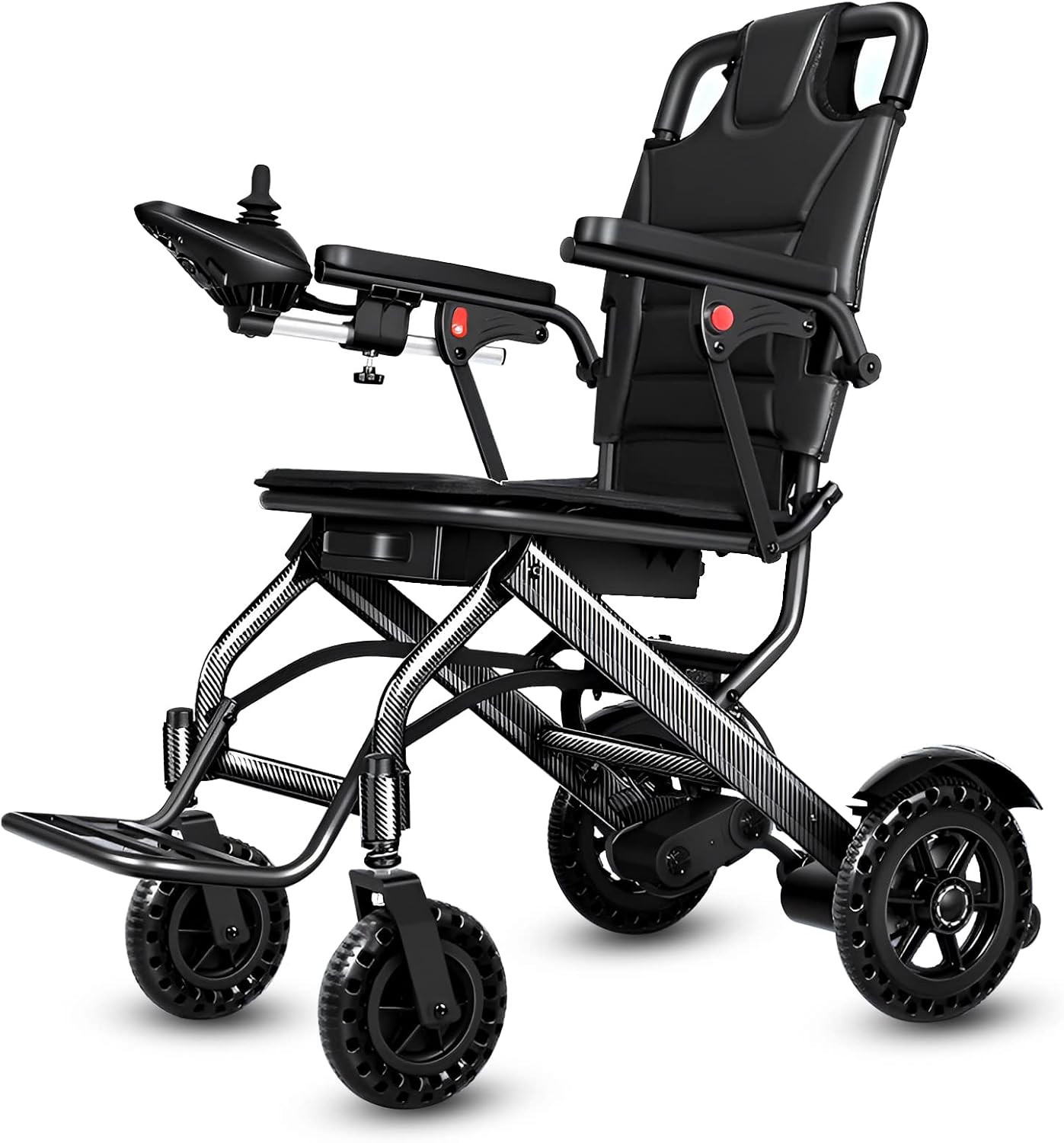 Eozbrr Motorized Wheelchairs Lightweight Foldable, Electric Wheelchair for Elderly Travel Outdoors, Small Volume, Can Be Put in The Trunk, Body Weighs Only 30 lbs, Up to 20 Miles of Range : Health & Household