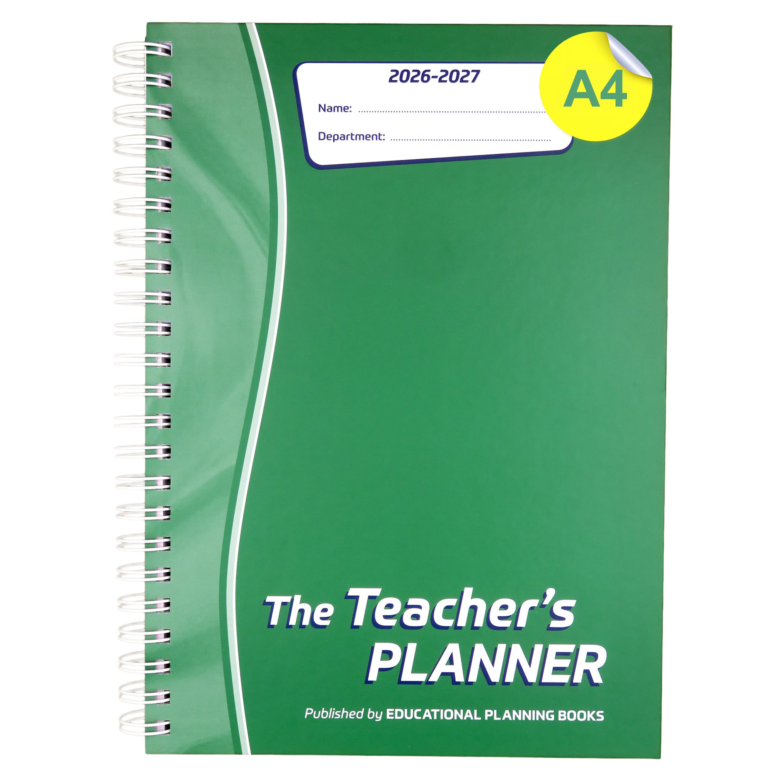 The Teachers Planner 2026-2027 for Secondary School – A4 – Eight Period Day – Page-a-Day & Undated, with Dedicated Pages for Year Planning, Exams, Marking and more (TP1-G)