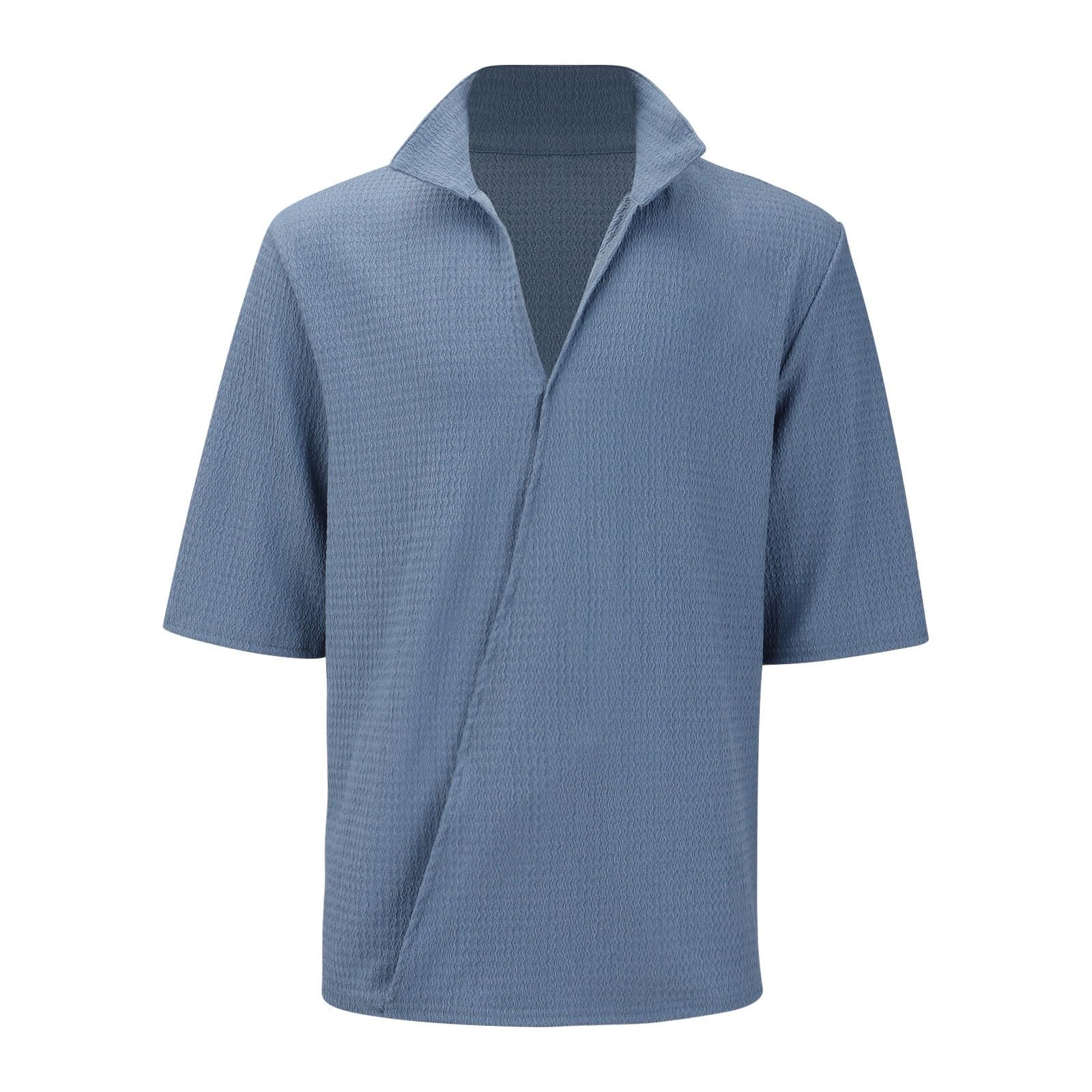 Tuta da uomo per il tempo libero, in cotone, con maglietta corta e pantaloni estivi, tinta unita, classica, traspirante, confortevole, per interni ed esterni