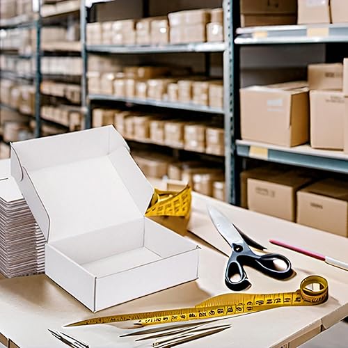 Miniatura 4 de Cajas de envío pequeñas de 9 x 6 x 2 pulgadas (paquete de 25) Cajas de cartón corrugado blancas resistentes para pequeñas empresas, comercio