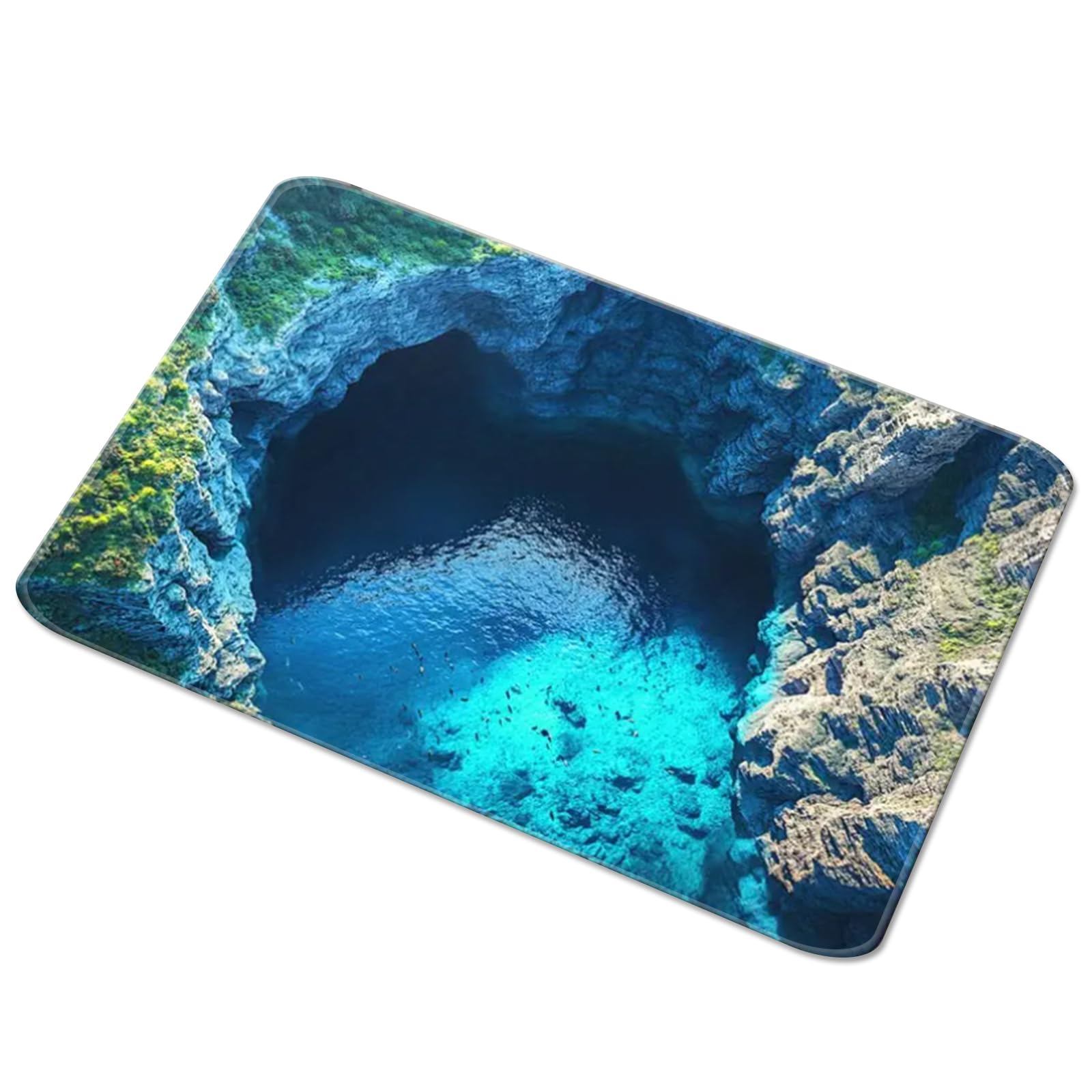 Tapis de bain avec motif élégant pour sublimer la zone d'entrée de la maison