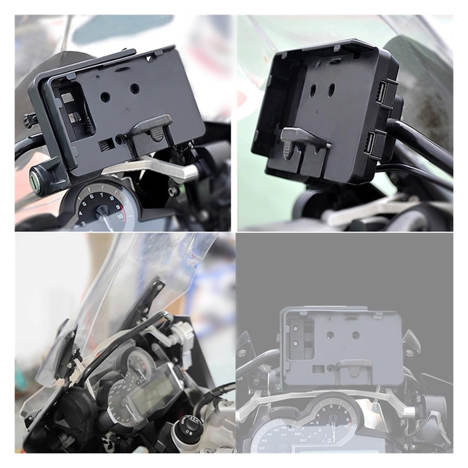 para BMW R1250GS R1250 GS R 1250 GS GSA para Adventure ADV 2019 2020 Soporte De Manillar para Navegación GPS para Teléfono Móvil De 12 Mm Motocicleta Soporte Navegación(Full Set AB)
