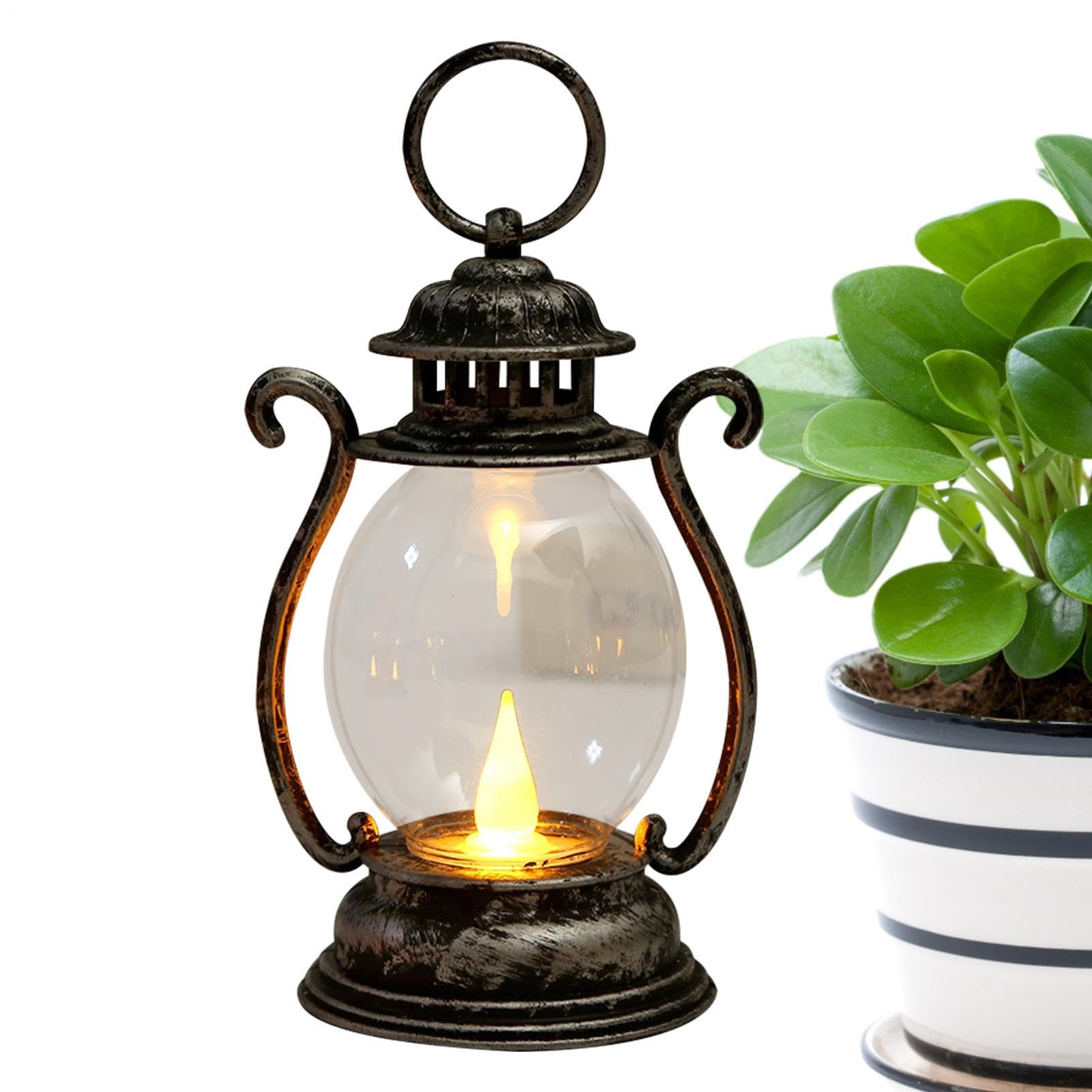 Retro LED Table Lamp – Battery Powered Cordless Lantern – Portable