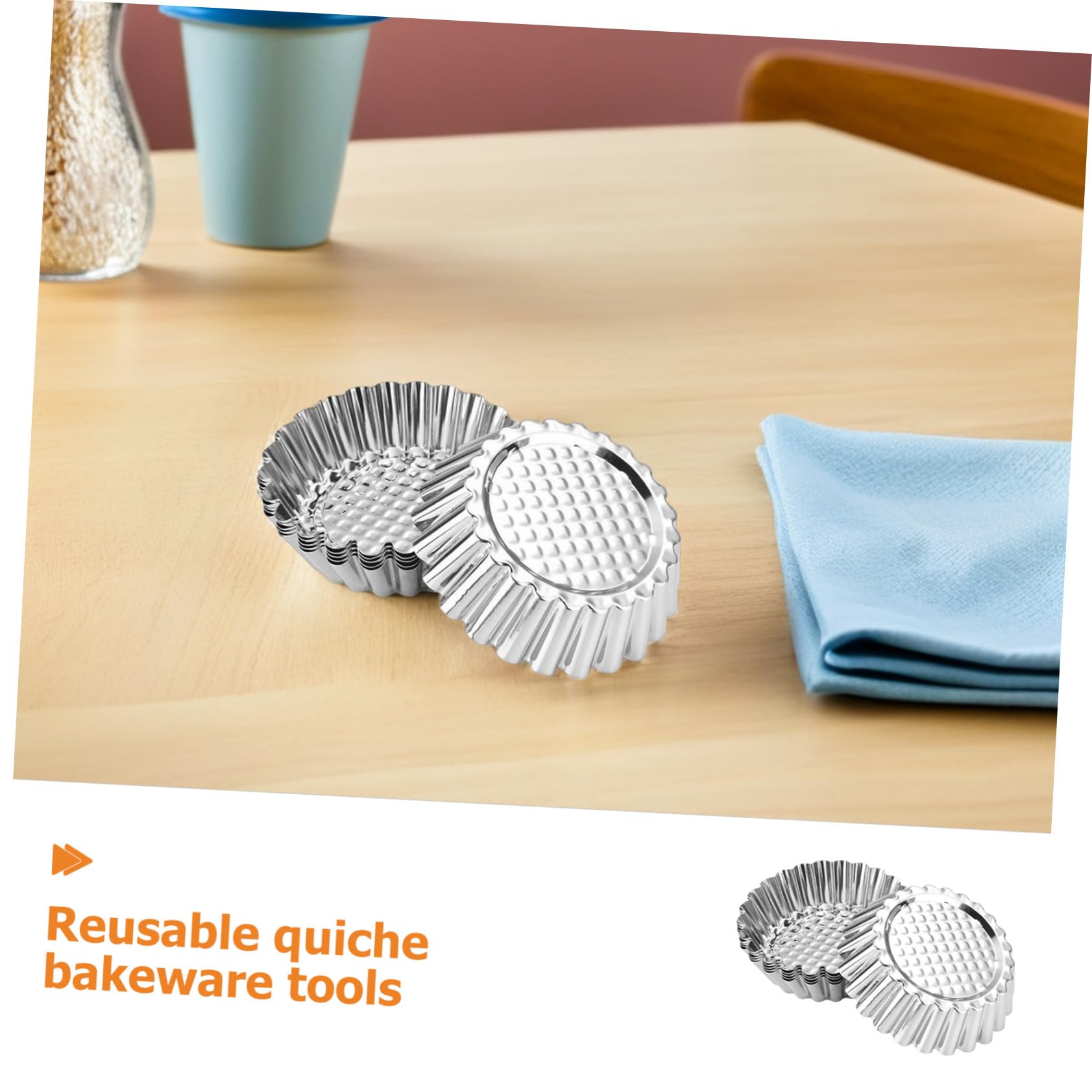 20 Piezas Moldes para Tartaletas de Acero Inoxidable Mini Moldes Antiadherentes para Hornear Tartas Magdalenas y Pasteles Reutilizables para Repostería Cocina Hogar y Profesional